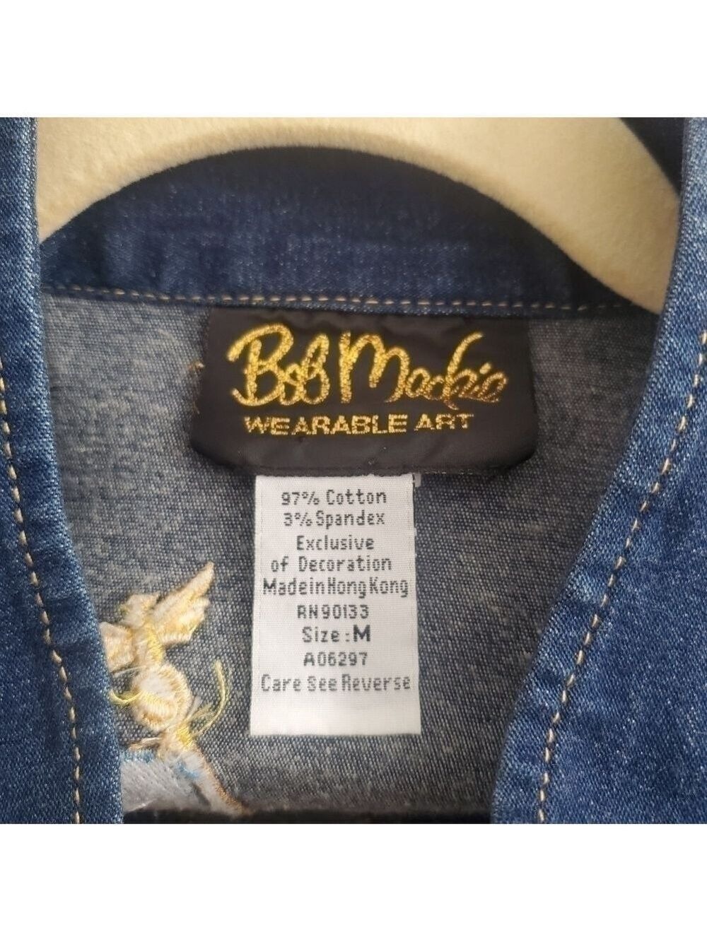 Bob Mackie Jacket Women (M) Marching Band Blue Denim Whimsical Patriotic July 4 - Picture 15 of 16
